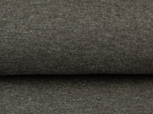 Bündchen-Stoff – dunkelgrau meliert (0.5m)