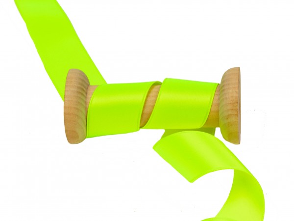 Satinband 25mm – neongelb (1.0m)