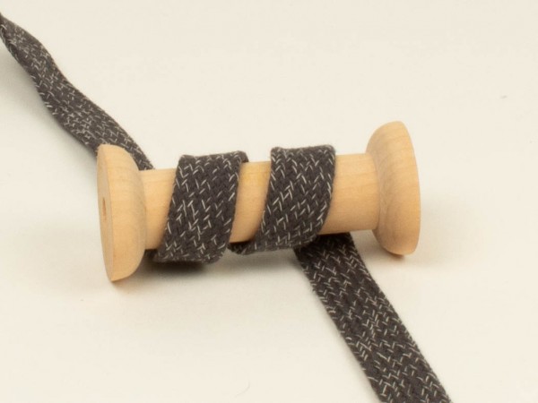 flache Kordel meliert – dunkelgrau (1.0m)