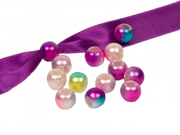 Großlochperlen 12x10mm – multicolour (20Stk)