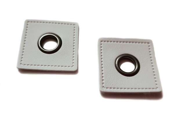 Ösen-Patches – weiß (2 Stk)