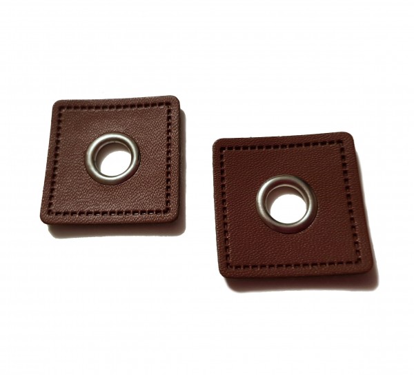 Ösen-Patches – braun (2 Stk)