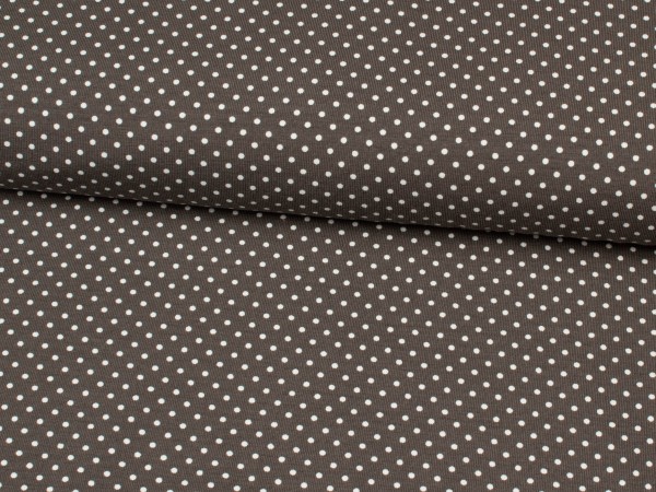 Baumwoll-Jersey - Pünktchen dunkelgrau (0.5m)